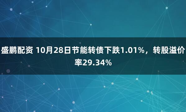 盛鹏配资 10月28日节能转债下跌1.01%，转股溢价率29.34%