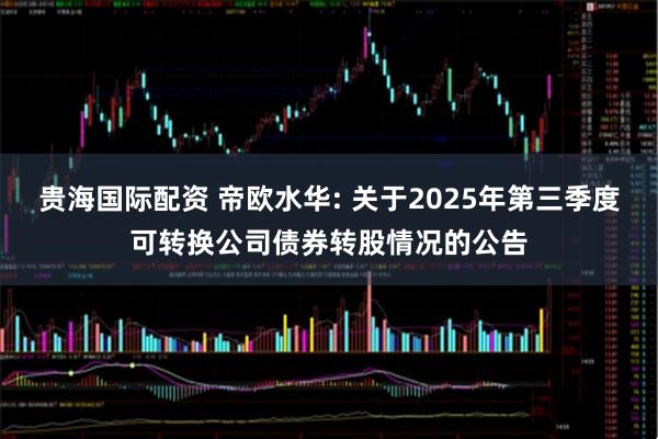 贵海国际配资 帝欧水华: 关于2025年第三季度可转换公司债券转股情况的公告